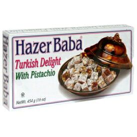 Hazer Baba ターキッシュ デライト ピスタチオ入り 16オンス ボックス (4個パック) Hazer Baba Turkish Delight with Pistachio, 16-Ounce Boxes (Pack of 4)