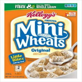 Kellogg's、フロステッド ミニ ウィート、リトル バイツ、オリジナル、15.2 オンス ボックス (2 個パック) Kellogg's, Frosted Mini Wheats, Little Bites, Original, 15.2oz Box (Pack of 2)