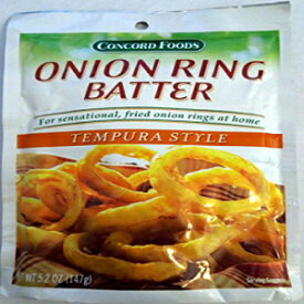 Concord Foods オニオンリング バッター ミックス - 5.2 オンスのポーチ 3 個 (ポーチごとに 5 回分) Concord Foods Onion Ring Batter Mix - 3 of 5.2-ounce pouch (5 servings per pouch)