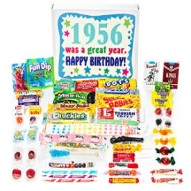 ウッドストックキャンディー〜195661956年生まれの63歳の男性または女性のための子供時代からのノスタルジックなレトロキャンディーの63歳の誕生日プレゼントボックス Woodstock Candy ~ 1956 63rd Birthday Gift Box of Nostalgic Retro Candy from Childhoo