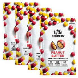 Little Secrets オールナチュラル フェアトレード グルメ チョコレート キャンディ - ピーナッツ バター キャンディ (5 オンス、4 個) - 世界で最も信じられないほどおいしいチョコレート キャンディ Little Secrets All Natural Fair Trade Gourme