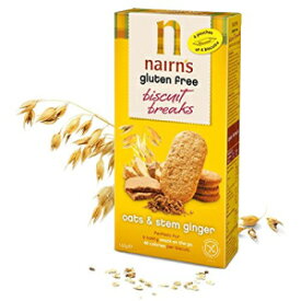 Nairns グルテンフリー ステム ジンジャー ビスケット ブレーク 160g - 3 パック Nairns Gluten Free Stem Ginger Biscuit Break 160g - 3 Pack