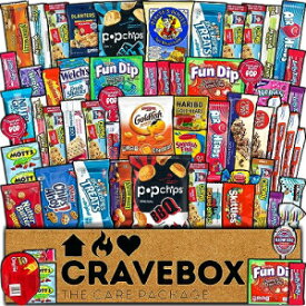 CRAVEBOX Snack Box Variety Pack Care Package (55 Count) Halloween Treats Gift Basket Boxes Pack Adults Kids Grandkids Guys Girls Women Men Boyfriend Candy Birthday Cookies Chips Teenage Mix College Student Food Sampler