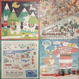 トレーダージョーズ クリスマス 2019 ミルクチョコレート アドベントカレンダー 4 季節のホリデーデザインのバンドル 子供/大人へのギフトに Trader Joe's Christmas 2019 Milk Chocolate Advent Calendar Bundle of 4 Seasonal Holiday Designs for