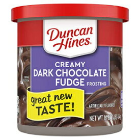 ダンカン・ハインズ クリーミーホームスタイル ダークチョコレート ファッジ フロスティング、16オンス (8個パック) Duncan Hines Creamy Home-Style Dark Chocolate Fudge Frosting, 16-Ounce (Pack of 8)