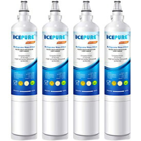 ICEPURE LT600P 交換用冷蔵庫浄水フィルター、LG LT600P、5231JA2006A、5231JA2006B、KENMORE 46-9990、9990、469990、RWF1000A 4個パックに対応 ICEPURE LT600P Replacement Refrigerator Water Filter, Compatible LG LT600P, 5231JA2006A, 5231JA2006B