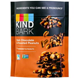 KIND BARK ダークチョコレート & ロースト ピーナッツ、3.6 オンス バッグ (8 個パック) KIND BARK Dark Chocolate & Roasted Peanuts, 3.6-Ounce Bag (Pack of 8)