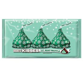 ホリデー ハーシーズ キス ダークチョコレート ミント トリュフ入り 8 オンス バッグ (2 個パック) Holiday Hershey's Kisses Dark Chocolate with Mint Truffle, 8-Ounce Bag (Pack of 2)