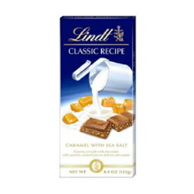 Lindt クラシック レシピ バー - キャラメル & シーソルト - 4.4 オンス - 12 カラット Lindt Classic Recipe Bar - Caramel & Sea Salt - 4.4 oz - 12 ct