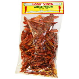 Loma Vista 丸ごと乾燥ペカンペッパー、4オンス Loma Vista Whole Dried Pequin Peppers, 4 Ounces