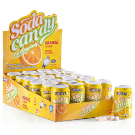 オレンジ、ザザース | ソーダ缶炭酸キャンディ | 炭酸オレンジ風味のハード キャンディー | ノベルティキャンディ | コーシャキャンディ | グルテンフリーのキャンディ | 12g (0.42 オンス) 個のバルクキャンディーパック 24 個 Orange, Zazers