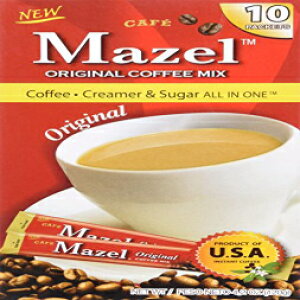 マゼル オリジナルコーヒーミックス:コーヒー、クリーマー、シュガーのオールインワン3パック(30袋) Cafe Mazel Mazel Original Coffee Mix: Coffee, Creamer & Sugar All in One 3-PACK (30 packets)