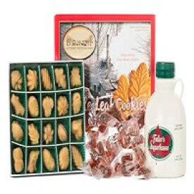 メープルラバーズデラックスギフトバスケットボックス（シロップ、クッキー、ピュアシュガーキャンディー、ハードキャンディー入り） Maple Lover's Deluxe Gift Basket Box with Syrup, Cookies, Pure Sugar Candy, and Hard Candies