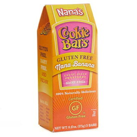 ナナのグルテンフリーナナバナナクッキーバー、純重量6.17オンス。ボックス、5カウントバー（8個入り） Nana's Gluten Free Nana Banana Cookie Bars, Net Wt 6.17 Oz. Boxes, 5-Count Bars (Pack of 8)