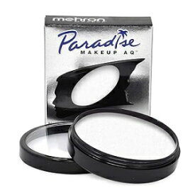 Mehron Makeup Paradise Makeup AQ Pro Size I Face & Body ting, Special FX, Beauty, Cosplay, and Halloween | Water Activated Face t & Body t 1.4 oz (40 g) (White)