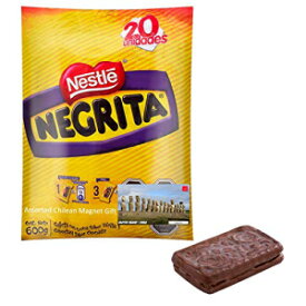 ネグリタ ネスレ 20 ユニットパック。伝統的なチリのクッキー、バニラクリームを詰め、チョコレートでコーティングしました。プロモート版パック Negrita Nestle 20 Units Pack. Traditional Chilean Cookie, Vanilla Cream Filled and Chocolate Covered.