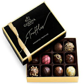 ゴディバ ショコラティエ シグネチャー トリュフ アソート チョコレート ギフトボックス、12個入り Godiva Chocolatier Signature Truffles Assorted Chocolate Gift Box, 12 pc.