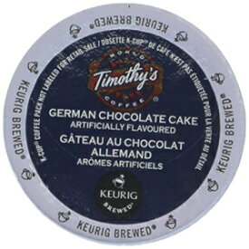 ティモシー ジャーマンチョコレートケーキ風味コーヒー Kカップ24個入り 1箱 Timothy's German Chocolate Cake Flavored Coffee 1 Box of 24 K-Cups