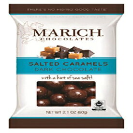 マーリッチ ダークチョコレート塩キャラメル 2.1オンスバッグ (12個パック) Marich Dark Chocolate Salted Caramels 2.1 Ounce Bag (Pack of 12)
