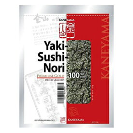 兼山焼 寿司海苔 真空パック再密封可能 プレミアムゴールドグレード ハーフ 100枚 Kaneyama Yaki Sushi Nori/Dried Seaweed, Vacuum Packed/Re-Sealable, Premium Gold Grade, Half, 100 Sheets