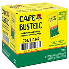 Café Bustelo Coffee エスプレッソスタイル カフェインレス挽いたコーヒー、30～2オンスのフラクションパケット、フラクパック Café Bustelo Coffee Espresso Style Decaffeinated Ground Coffee, 30- 2 Ounce Fraction Packets, Frac Packs