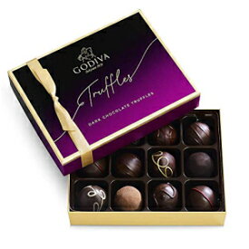ゴディバ ショコラティエ ダークチョコレート トリュフ アソート チョコレート ギフトボックス 12個入り Godiva Chocolatier Dark Chocolate Truffles Assorted Chocolate Gift Box, 12 pc.