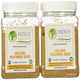 丸ごと 1 ポンド (1x2)、インダス オーガニック イエロー マスタード シード 16 オンス ジャー (1x2)、フレッシュパック 1 Lb Whole (1x2), Indus Organic Yellow Mustard Seeds 16 Oz Jar (1X2), Freshly Packed