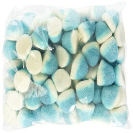 ラズベリー パフレット ブルー & ホワイト グミバイツ 1LB バッグ Raspberry Pufflettes Blue & White Gummy Bites 1LB Bag