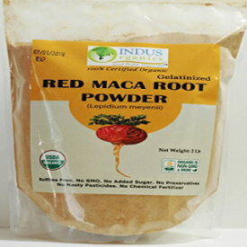 インダスオーガニックスレッドマカパウダー、2ポンドバッグ、ゲル化、洗浄済み、プレミアム品質、非遺伝子組み換え、詰めたて Indus Organics Red Maca Powder, 2 Lb Bag, Gelatanized, Pre-Washed, Premium Quality, Non-gmo, Freshly Packed