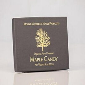 マンスフィールド メープル - ハーフポンド (8オンス) 認定オーガニック ピュア バーモント メープル シュガー キャンディ (24 個) Mansfield Maple- Half Pound (8oz) Certified Organic Pure Vermont Maple Sugar Candy (24 Candies)