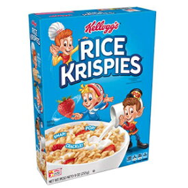 Kellogg's ライスクリスピー、朝食用シリアル、トーストライスシリアル、無脂肪、9オンスボックス Kellogg’s Rice Krispies, Breakfast Cereal, Toasted Rice Cereal, Fat-Free, 9 oz Box