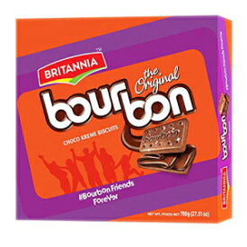 ブリタニア ブルボン ザ オリジナル - チョコレート クリーム ビスケット 27.51 オンス (780g) - 朝食とスナック用の滑らかなチョコレート クリーム ビスケット - シュガー クリスタルをトッピング (1 個パック) BRITANNIA Bourbon the Original