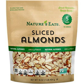 Nature's Eats ナチュラル スライス アーモンド、16 オンス Nature's Eats Natural Sliced Almonds, 16 Ounce