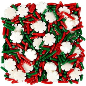 ウィルトンスプリンクルミックス、クリスマススノーフレーク Wilton Sprinkles Mix, Christmas Snowflake