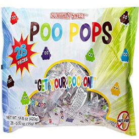Sumthin' Sweet Poo Pops キャンディリング、14.8 オンスバッグ - 28 個 Sumthin' Sweet Poo Pops Candy Ring, 14.8 Ounces Bag - 28 Count