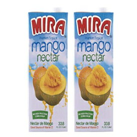 ミラ プレミアム トロピカル マンゴー ネクター 33.8液量オンス、2パック Mira Premium Tropical Mango Nectar 33.8fl.oz, 2 Pack