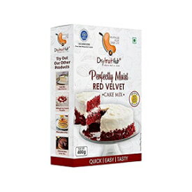 ドライフルーツハブレッドベルベット卵なしケーキミックス 400 グラムケーキプレミックスパウダーケーキプレミックスレッドベルベットケーキ混合物 Dry Fruit Hub Red Velvet Eggless Cake Mix 400gm Cake Premix Powder Cake Premix Red Velvet Cake Mi