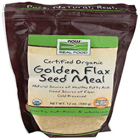 NOW Foods オーガニック ゴールデン フラックス ミール - 12 オンス NOW Foods Organic Golden Flax Meal - 12 oz