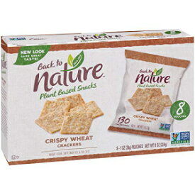 Back to Nature クラッカー、非遺伝子組み換えクリスピー小麦、1オンスのグラブ＆ゴーバッグ、8枚入り Back to Nature Crackers, Non-GMO Crispy Wheat, 1 Ounce Grab & Go Bags, 8 Count
