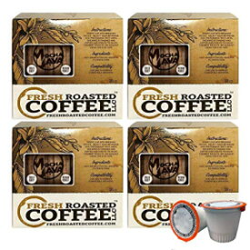 Fresh Roasted Coffee LLC、モカジャワコーヒーポッド、ミディアムロースト、職人ブレンド、1.0および2.0シングルサーブブリューワーに対応したカプセル、72個 Fresh Roasted Coffee LLC, Mocha Java Coffee Pods, Medium Roast, Artisan Blend, Capsule