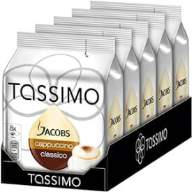 Tassimo Jacobs カプチーノ、5 個パック、5 x 16 T ディスク (40 回分) Tassimo Jacobs Cappuccino, Pack of 5, 5 x 16 T-Discs (40 Servings)