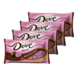 DOVE PROMISES バレンタイン ミルク チョコレート キャンディ ハーツ 8.87 オンス バッグ (4 個パック) DOVE PROMISES Valentine Milk Chocolate Candy Hearts 8.87-Ounce Bag (Pack of 4)
