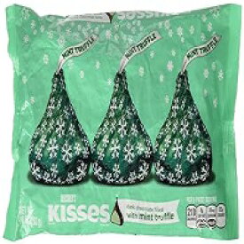 ホリデー ハーシー キス ダーク チョコレート ミント トリュフ入り、10 オンス バッグ Holiday Hershey's Kisses Dark Chocolate with Mint Truffle, 10-Ounce Bag