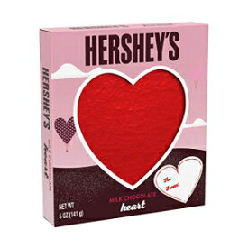 HERSHEY'S ソリッドミルクチョコレートハートキャンディ、バレンタインデー、5オンスのギフトボックス HERSHEY'S Solid Milk Chocolate Heart Candy, Valentine's Day, 5 oz Gift Box