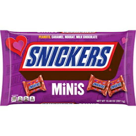 SNICKERS Minis バレンタインデー チョコレート キャンディー バー、10.48 オンス バッグ SNICKERS Minis Valentine's Day Chocolate Candy Bars, 10.48-Ounce Bag