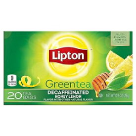 20 Count (Pack of 6), Lipton Decaffeinated Green Tea Bags for Health and Wellness, Honey, Lemon, Chamomile, 20 Count (Pack of 6)