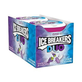 ICE BREAKERS Duo Fruit Plus Cool Grape Sugar Free Breath Mints Tins, 1.3 oz (8 Count)