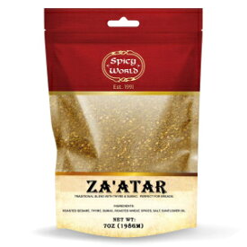 7 Ounce (Pack of 1), Spicy World Zaatar 7 Ounce LARGE Bag | Traditional Middle Eastern Zatar Spice Blend with Thyme & Sumac | Zaatar Seasoning