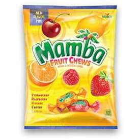 3.52 Ounce (Pack of 1), Fruit Flavor Mix, Storck (1) Bag Mamba Fruit Chews Candy New Flavor Mix - Strawberry, Raspberry, Orange, Cherry, Lemon - 3.52 oz