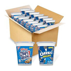 14 Piece Assortment(Pack of 1), Honey, OREO Mini Cookies & CHIPS AHOY! Mini Cookies Go-Cup Cookies Variety Pack, 14 Go-Paks